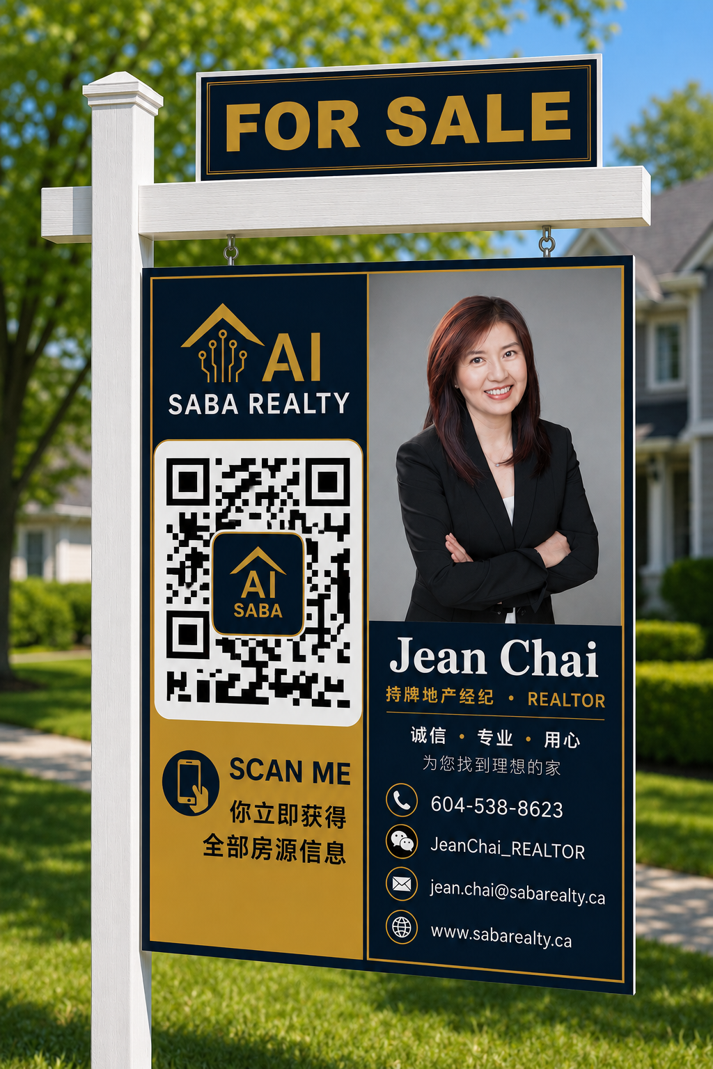 Jean Chai 挂牌 · 藏青金配色